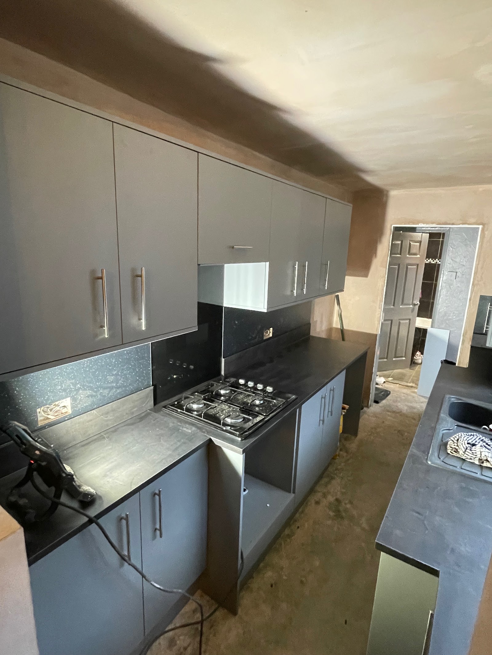 Detail of bespoke fitted kitchen units