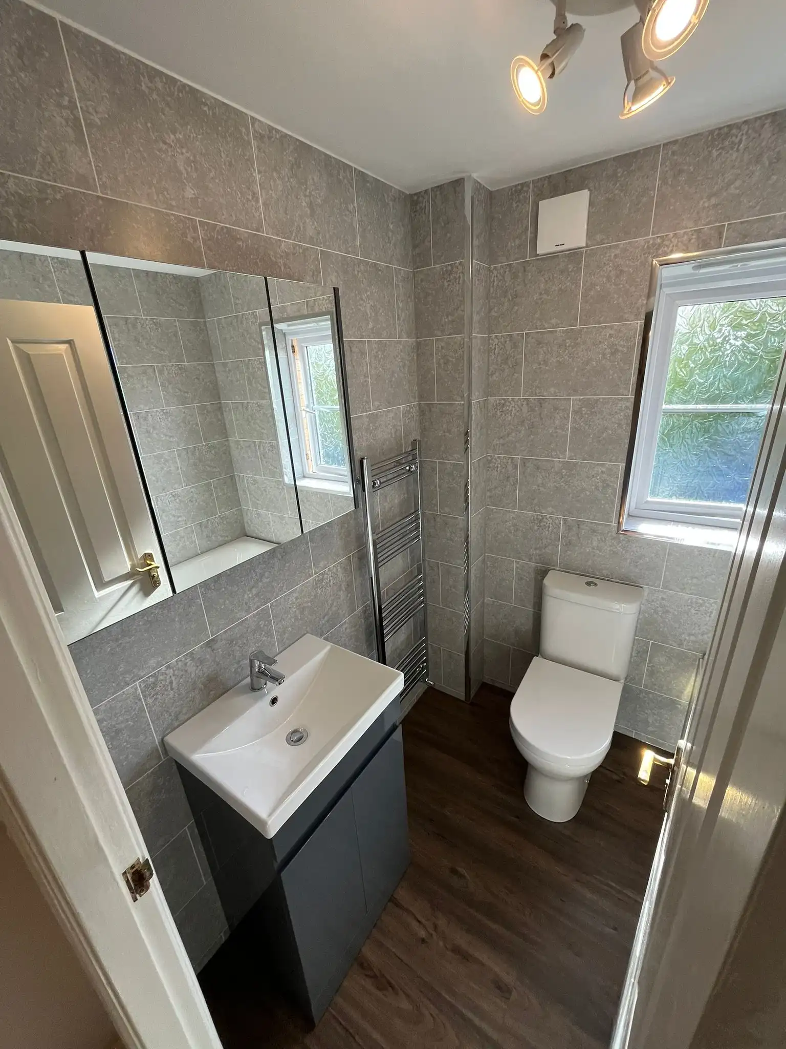 Full bathroom refit with walk-in shower